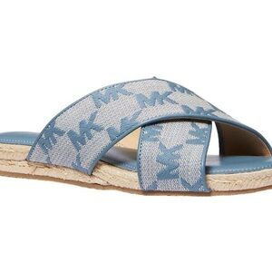 Michael Kors Jolie Logo Jacquard Espadrille Sandal Denim Blue 8.5